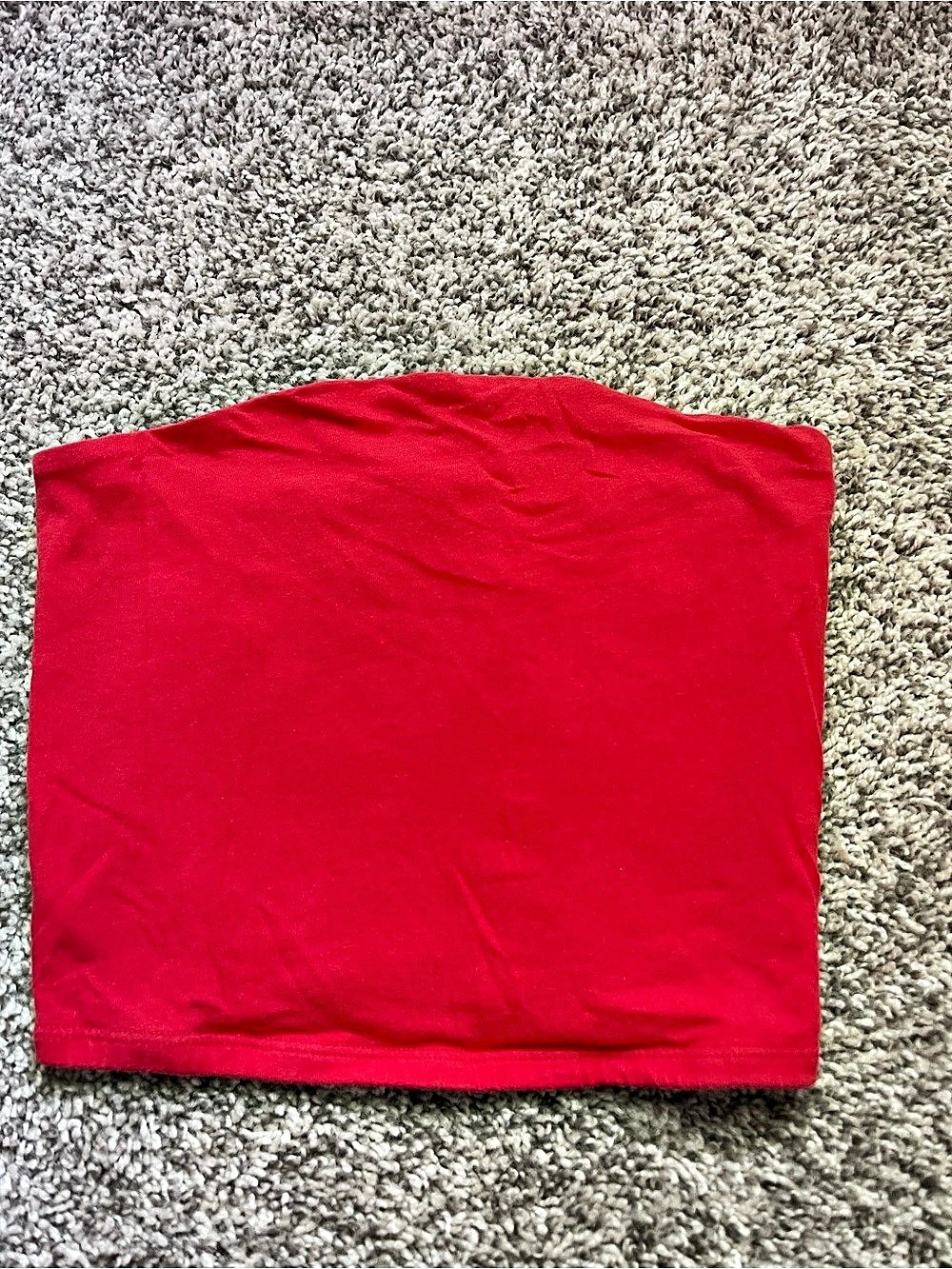 Garage The Essential Tube Top Red Crop Top XS